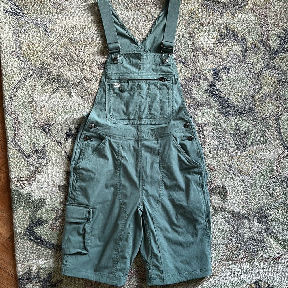 Duluth Trading Women’s Heirloom Gardening Overall Shorts XS Fir Green Shortalls